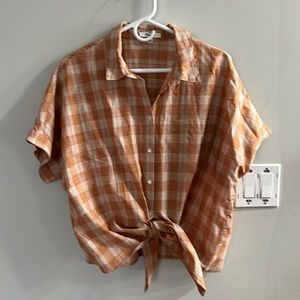 Madewell tie front shirt xl